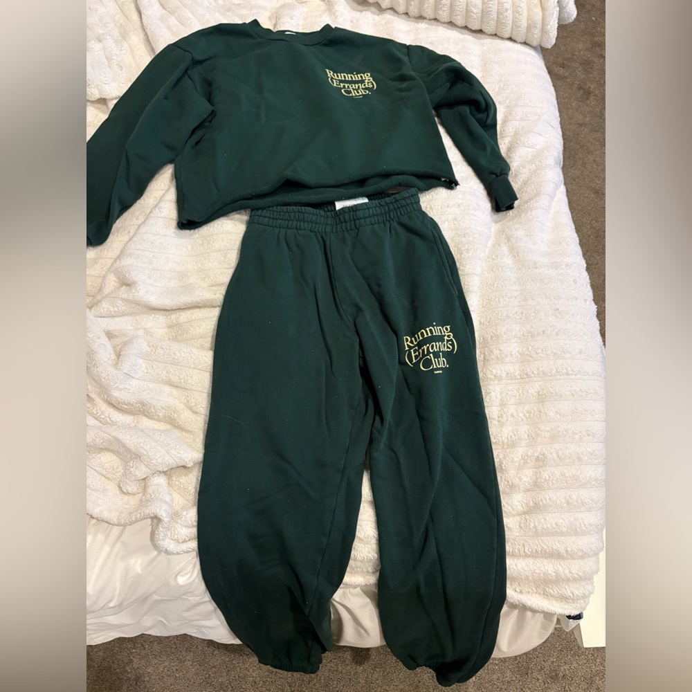 TALENTLESS Dark Green Jogger Set